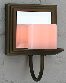 Antique Gold Classic Mirror Battery Wall Sconce